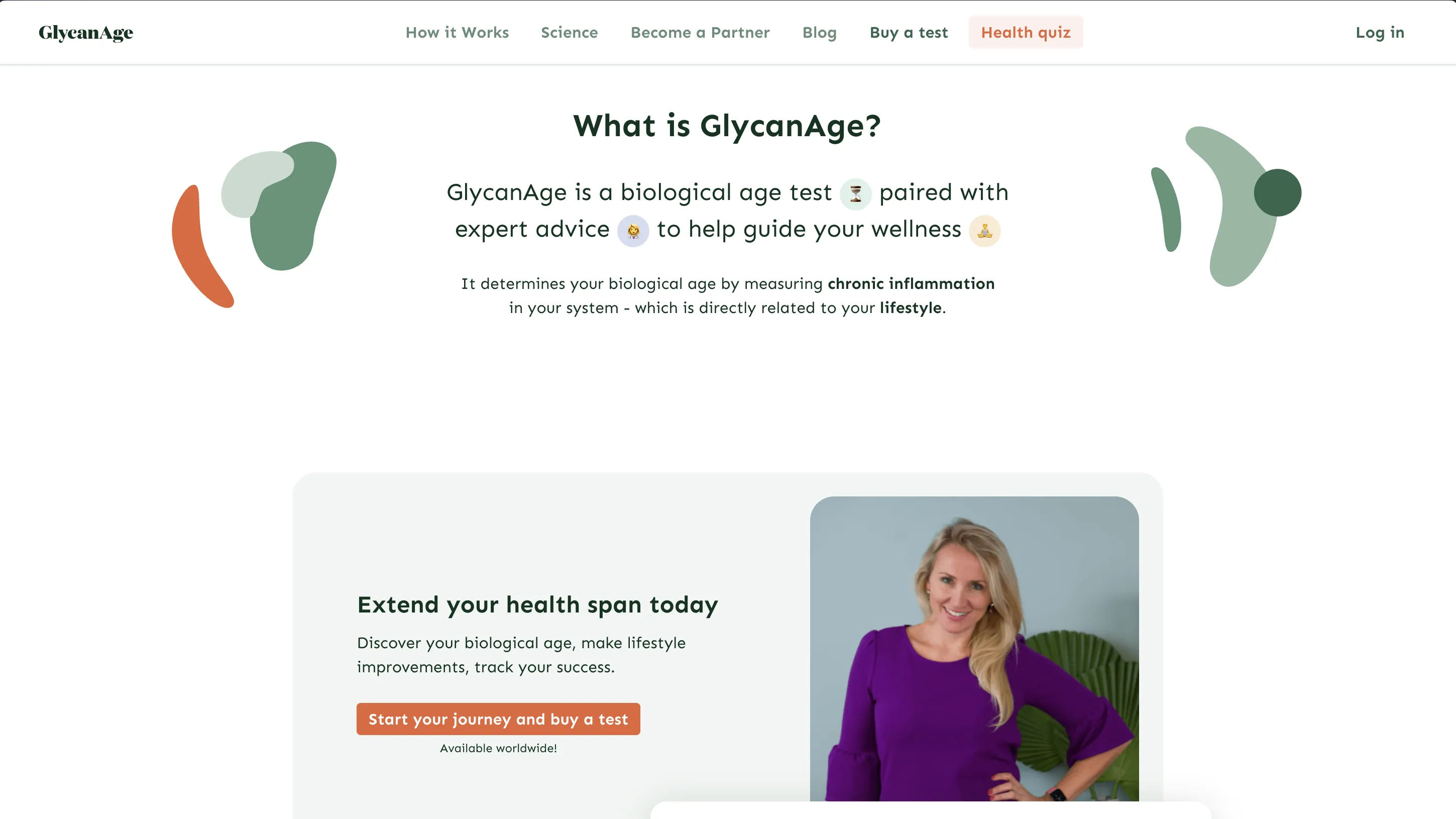GlycanAge Original Homepage